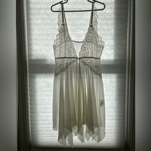 mid length lace teddy, size small